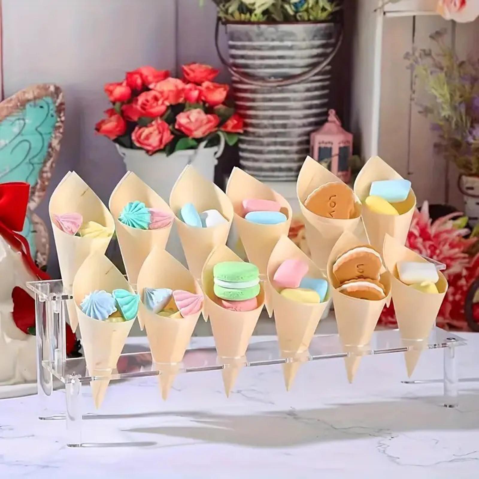 Food Snacks For Baby Shower - حامل مخروط الآيس كريم وصينية وجبات