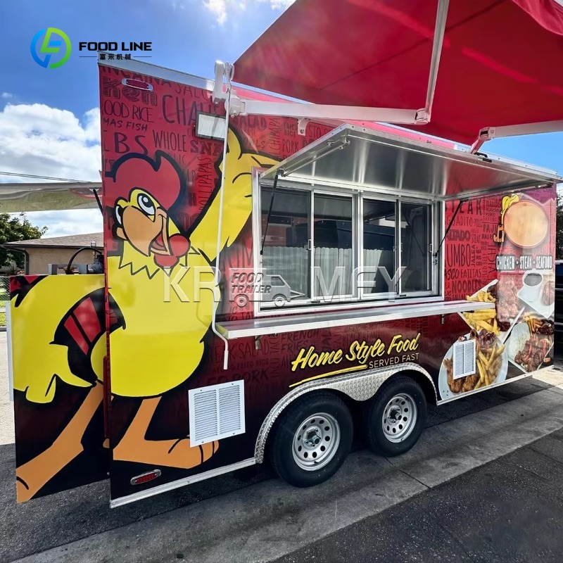 Food Snacks Catering - الصين الغذاء مقطورة عربة 4 عجلات