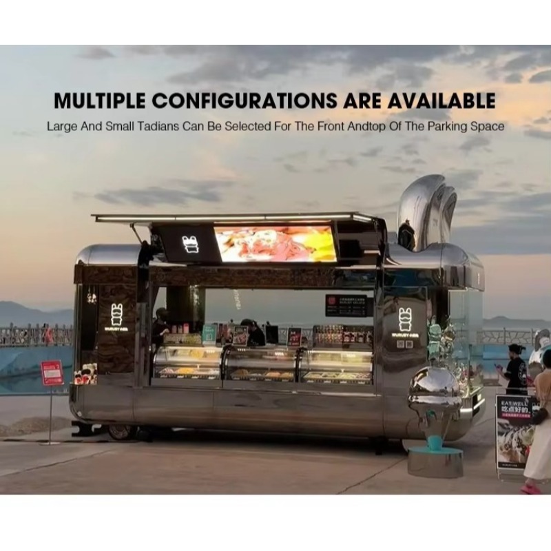Food Snacks Catering - عربة طعام متنقلة جديدة مجهزة بالكامل،