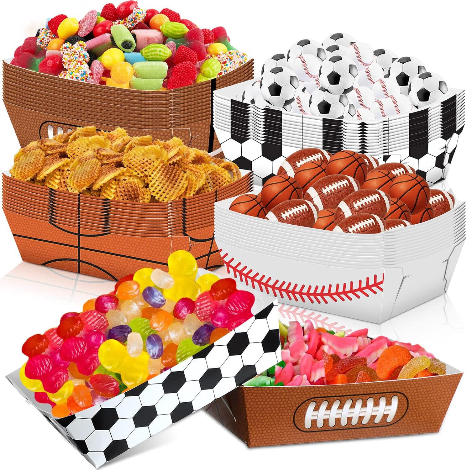 Food Snacks For Baby Shower - 6-48 قطعة صينية ورقية للطعام والوجبات
