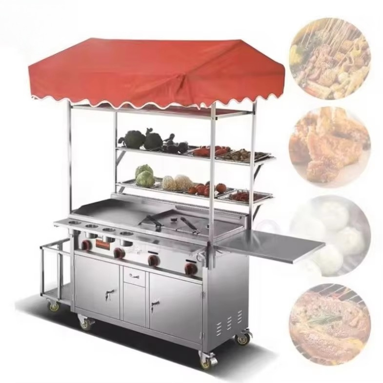 عربة طعام متنقلة من الفولاذ ال - مراجعة Food Snacks Catering وسعره