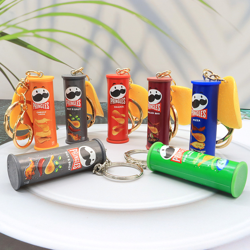 سلسلة مفاتيح رقاقة البطاطس الإ - مراجعة Food Snacks Chips وسعره
