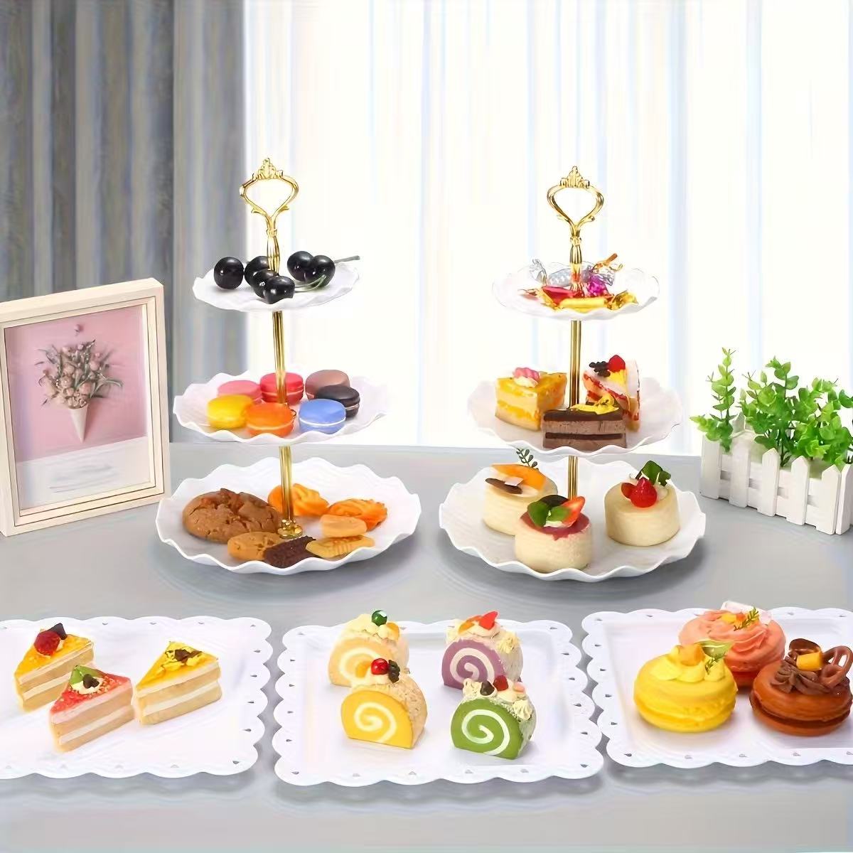 مجموعة صواني طعام مزخرفة 1/3/4 - مراجعة Food Snacks For Baby Shower وسعره