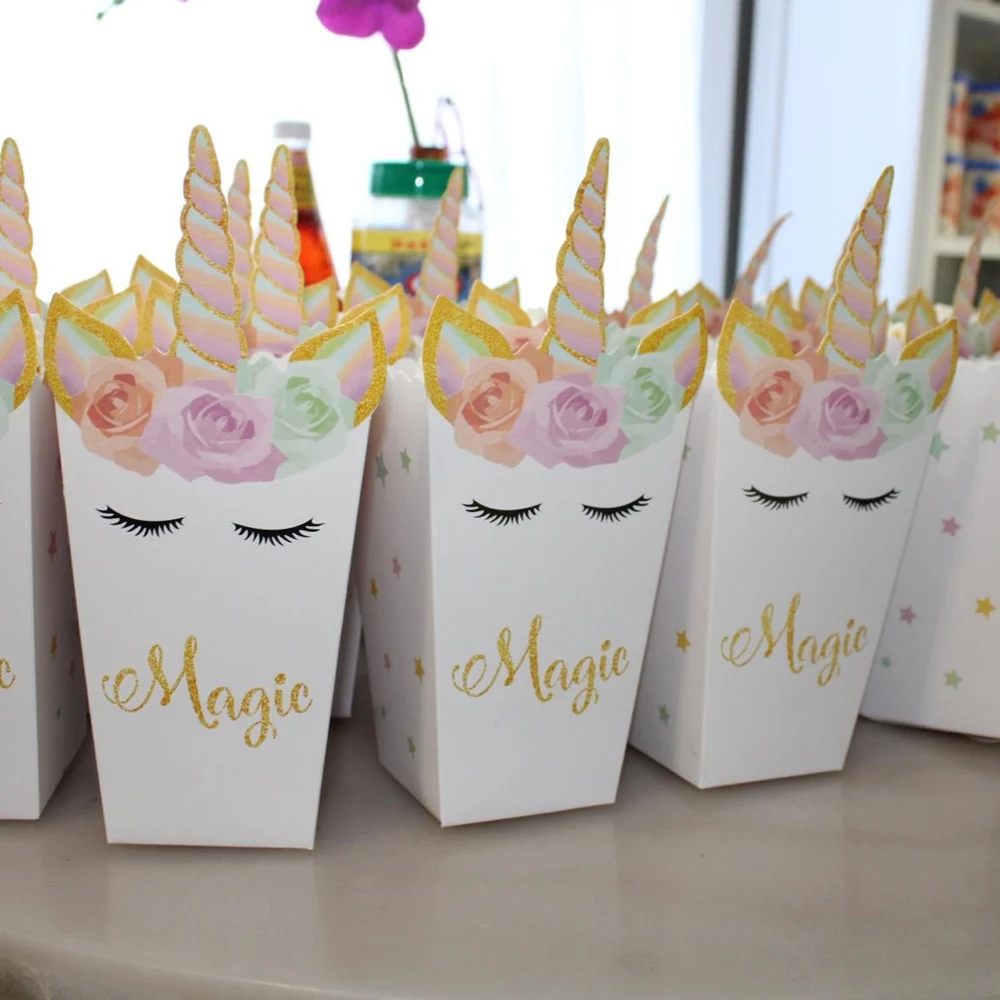 6/12 قطعة صندوق الفشار يونيكور - مراجعة Food Snacks For Baby Shower وسعره