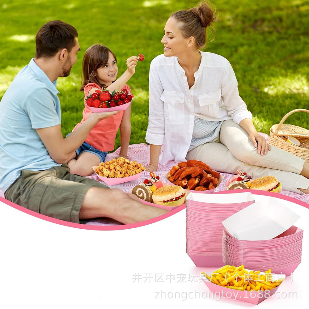 6-30 قطعة بلون ورقة قارب على ش - مراجعة Food Snacks For Baby Shower وسعره